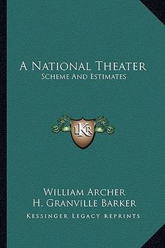 portada a national theater: scheme and estimates