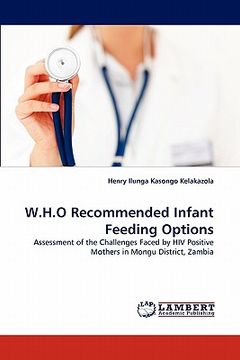 portada w.h.o recommended infant feeding options (en Inglés)