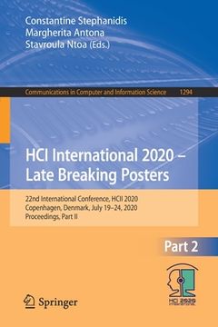 portada Hci International 2020 - Late Breaking Posters: 22nd International Conference, Hcii 2020, Copenhagen, Denmark, July 19-24, 2020, Proceedings, Part II (in English)