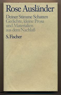 portada Deiner Stimme Schatten. Gedichte, Kleine Prosa und Materialien aus dem Nachlaß. (in German)