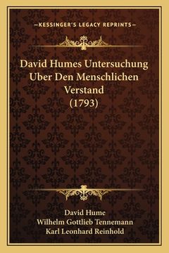 portada David Humes Untersuchung Uber Den Menschlichen Verstand (1793) (en Alemán)