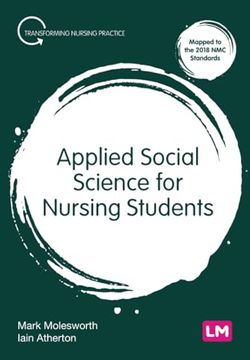 portada Applied Social Science for Nursing Students (Transforming Nursing Practice Series) 