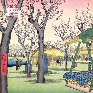 portada Adult Jigsaw Puzzle Utagawa Hiroshige: Plum Garden: 1000-Piece Jigsaw Puzzles 