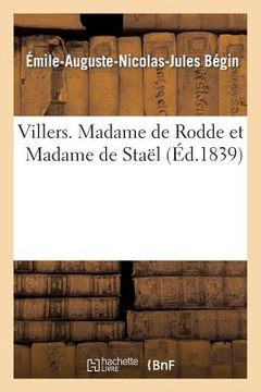 portada Villers. Madame de Rodde Et Madame de Staël (en Francés)
