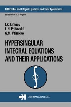 portada hypersingular integral equations and their applications (en Inglés)