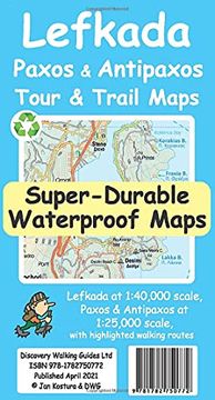 portada Lefkada, Paxos and Antipaxos Tour and Trail Maps (en Inglés)