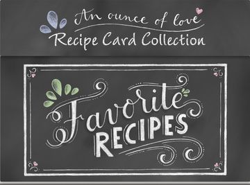 portada Favorite Recipes - Recipe Card Collection Tin (Chalkboard) (en Inglés)