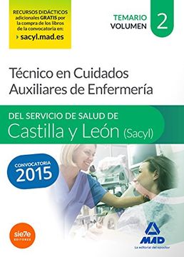portada Técnico en Cuidados Auxiliares de Enfermería del Servicio de Salud de Castilla y León (SACYL).Temario, volumen II