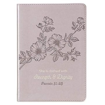 portada Journals Slimline Lux-Leather Flexcover Strength & Dignity Mauve (in English)