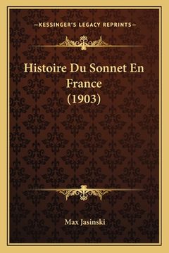 portada Histoire Du Sonnet En France (1903) (en Francés)