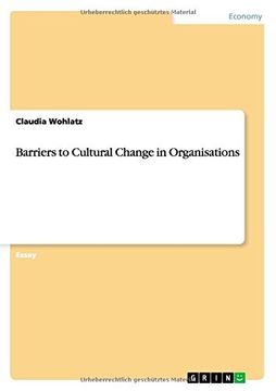 portada Barriers to Cultural Change in Organisations