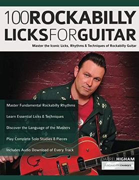 portada 100 Rockabilly Licks for Guitar: Master the Iconic Licks, Rhythms & Techniques of Rockabilly Guitar (en Inglés)
