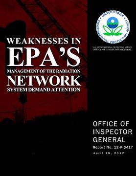 portada Weaknesses in EPA's Management of the Radiation Network System Demand Attention (en Inglés)
