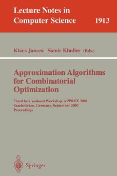 portada approximation algorithms for combinatorial optimization (en Inglés)