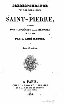 portada Correspondance de J.-H. Bernardin de Saint Pierre (French Edition)