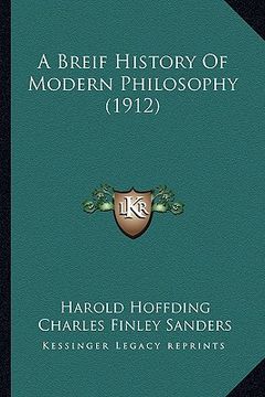 portada a breif history of modern philosophy (1912)
