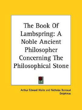 portada the book of lambspring: a noble ancient philosopher concerning the philosophical stone