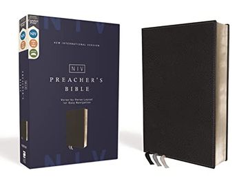 portada Niv, Preacher's Bible, Verse-By-Verse Format, Leathersoft, Black, Line Matched, Comfort Print