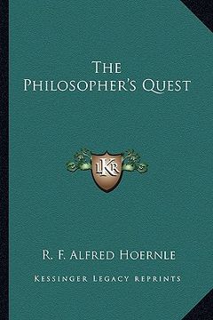 portada the philosopher's quest (en Inglés)