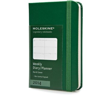 portada Moleskine 2014 Weekly Planner, Horizontal, 12 Month, Extra Small, Oxide Green, Hard Cover (2.5 x 4 ) (Planners & Dats)