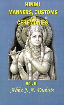 portada hindu manners, customs, and ceremonies (en Inglés)