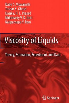 portada viscosity of liquids: theory, estimation, experiment, and data (en Inglés)