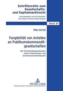 portada Fungibilität von Anteilen an Publikumskommanditgesellschaften (en Alemán)