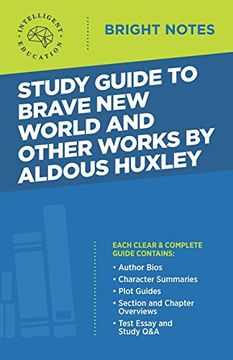 portada Study Guide to Brave new World and Other Works by Aldous Huxley (Bright Notes) (in English)