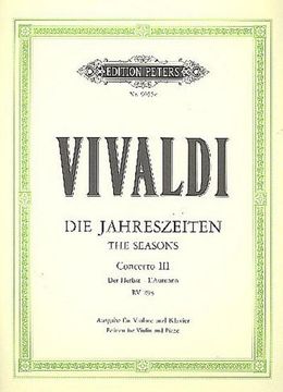 portada Violin Concerto in F Op. 8 No. 3 Autumn (Edition for Violin and Piano): For Violin, Strings and Continuo, from the 4 Seaons, Urtext
