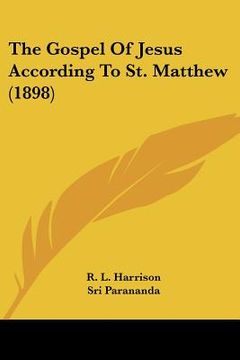 portada the gospel of jesus according to st. matthew (1898) (in English)