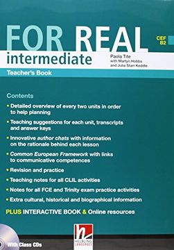 portada For Real Intermediate Teacher's Book & cd rom and Audio Cd's(Cef b1 ) (in English)