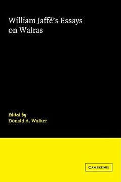 portada William Jaffe: Essays on Walras (en Inglés)