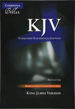 portada Kjv Turquoise Reference Bible, Black Goatskin Leather, Red-Letter Text, Kj676: Xrl 