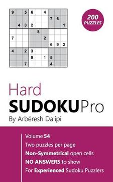 portada Hard Sudoku Pro: Book for Experienced Puzzlers (200 puzzles) Vol. 54