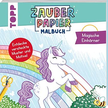 portada Zauberpapier Malbuch Magische Einhörner (en Alemán)