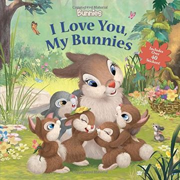 portada Disney Bunnies I Love You, My Bunnies Reissue with Stickers