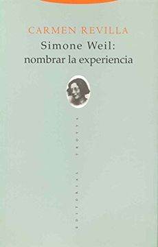 portada Simone Weil: Nombrar la Experiencia (in Spanish)