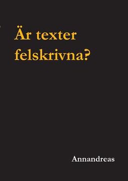 portada Är texter felskrivna? (in Swedish)