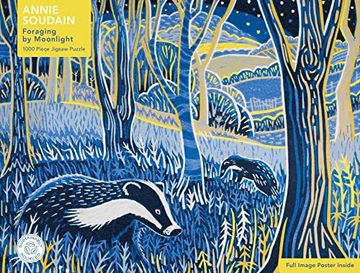 portada Adult Sustainable Jigsaw Puzzle Annie Soudain: Foraging by Moonlight: 1000-Pieces. Ethical, Sustainable, Earth-Friendly. (1000-Piece Sustainable Jigsaws) 