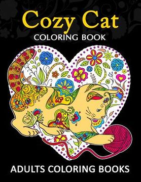 portada Adults Coloring Book: Cozy Cat coloring book (in English)