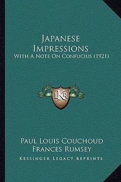portada japanese impressions: with a note on confucius (1921) (en Inglés)