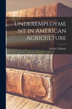 portada Underemployment in American Agriculture (en Inglés)