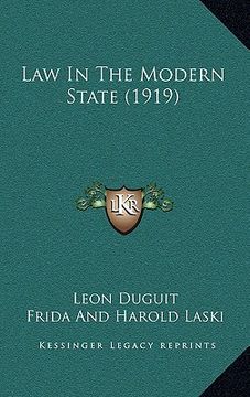 portada law in the modern state (1919) (en Inglés)