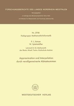 portada Approximation Und Interpolation Durch Verallgemeinerte Abtastsummen (in German)