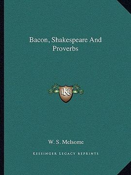 portada bacon, shakespeare and proverbs (in English)