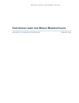 portada Copyright and the Music Marketplace: A Report of the Register of Copyrights (in English)