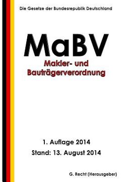 portada Makler- und Bauträgerverordnung - MaBV (en Alemán)