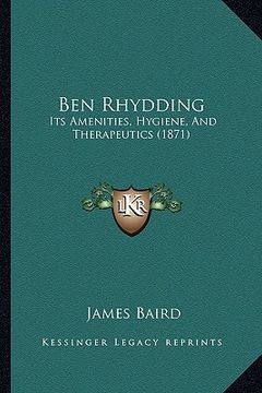 portada ben rhydding: its amenities, hygiene, and therapeutics (1871)