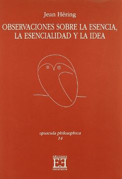 portada observaciones sobre la esencia. (in Spanish)