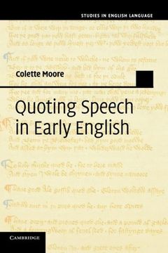 portada Quoting Speech in Early English (Studies in English Language) (in English)